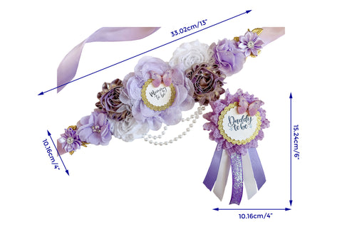 Butterfly Mommy to be Baby Shower Maternity Sash