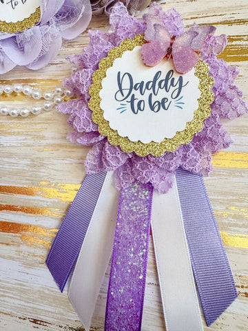Butterfly Mommy to be Baby Shower Maternity Sash