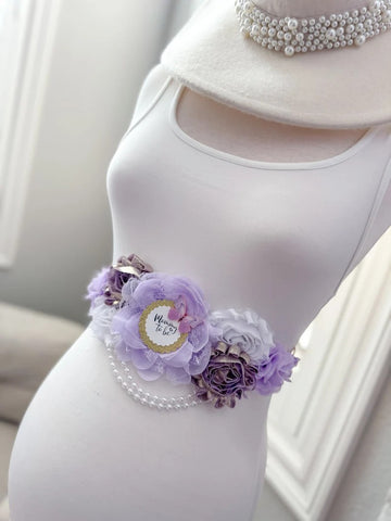 Butterfly Mommy to be Baby Shower Maternity Sash