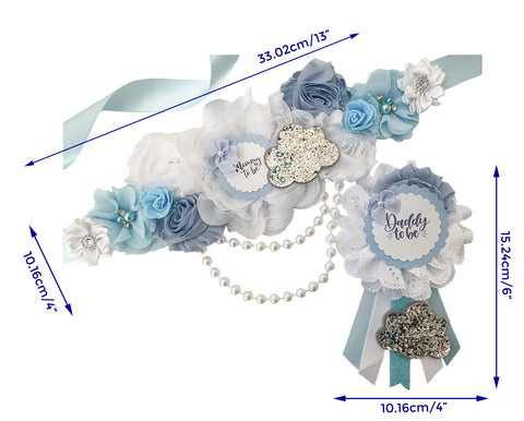 Cloud Mommy to be Baby Shower Maternity Sash