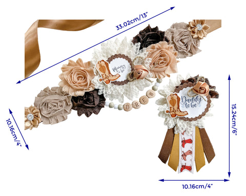 Cowboy Baby Shower Maternity Sash