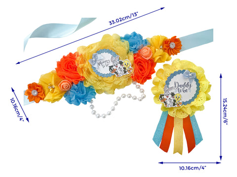 Cute Looney Tunes Mommy to be Baby Shower Maternity Sash