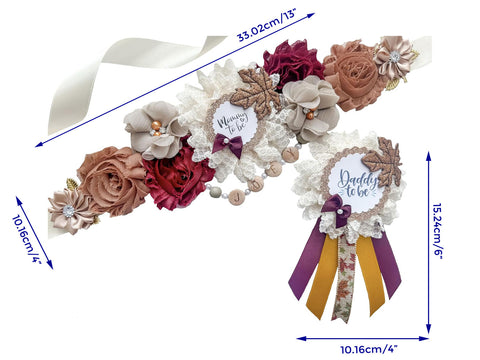 Fall Pumpkin Gender Reveal Baby Shower Mommy to be Sash