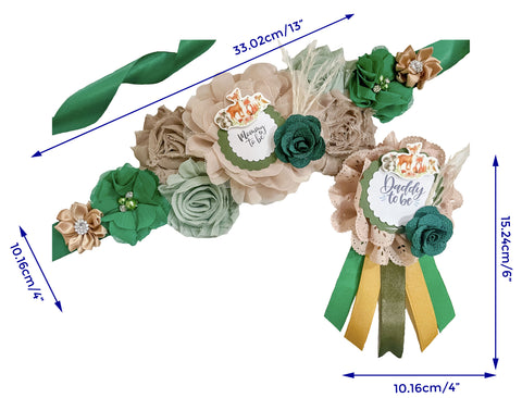 Fox Woodland Boho Baby Shower Maternity Sash