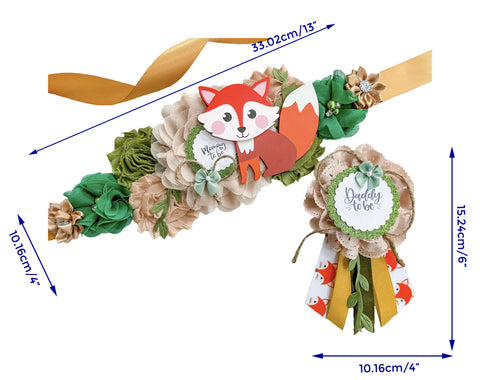 Fox Woodland Baby Shower Maternity Sash