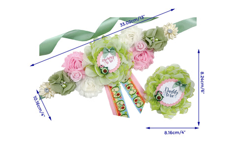 Girly Avocado Mommy to be Baby Shower Maternity Sash