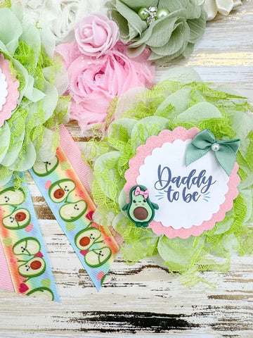 Girly Avocado Mommy to be Baby Shower Maternity Sash