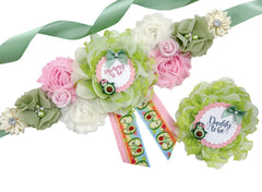 Girly Avocado Baby Shower Mommy to be Sash