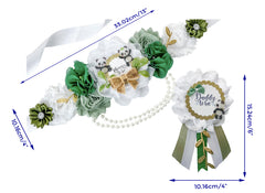 Greenery Panda Baby Shower Maternity Sash