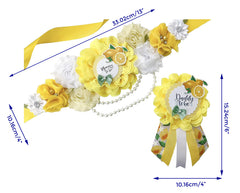 Lemon Mommy to be Baby Shower Maternity Sash