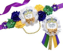 Mardi Gras Baby Shower Mommy to be Sash