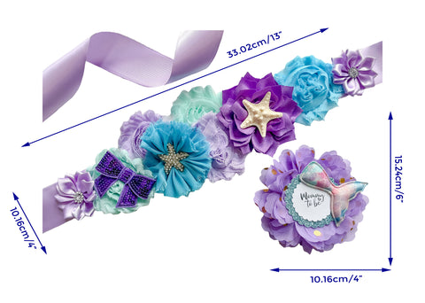 Mermaid Mommy to be Baby Shower Maternity Sash