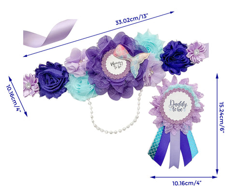 Mermaid Mommy to be Baby Shower Maternity Sash