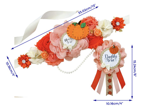 Orange Pumpkin Baby Shower Mommy to be Sash