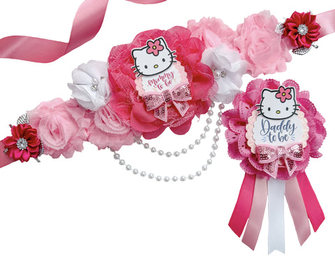 Pink Hello Kitty Baby Shower Mommy to be Sash