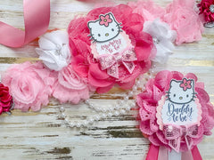 Pink Hello Kitty Baby Shower Mommy to be Sash