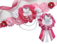 Pink Hello Kitty Baby Shower Mommy to be Sash