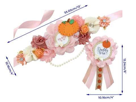 Pink Little Pumpkin Baby Shower Mom to be Sash