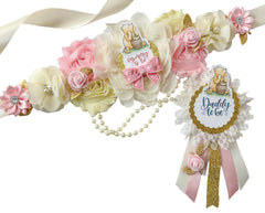 Pink Winnie The Pooh Baby Shower Mommy to be Sash