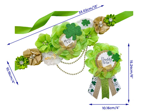 St. Patrick's for Baby Shower Maternity Sash