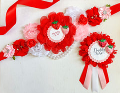 Strawberry Baby Shower Mommy to be Sash