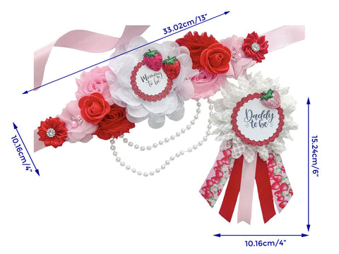 Strawberry Baby Shower Mommy to be Sash