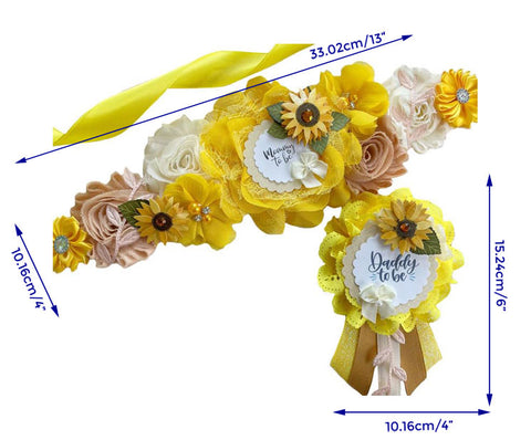 Sunflower Mommy to be Baby Shower Maternity Sash