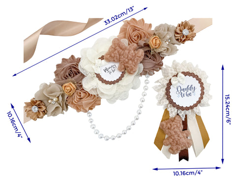 Teddy Bear Mommy to be Baby Shower Maternity Sash