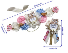 Gender Reveal Teddy Bear Baby Shower Mommy to be Sash