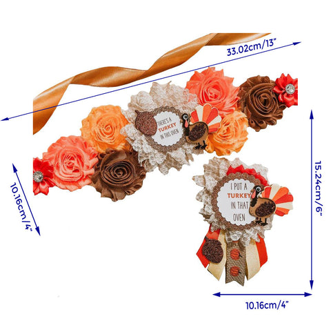 Thanks giving Mommy to be Baby Shower Maternity Sash