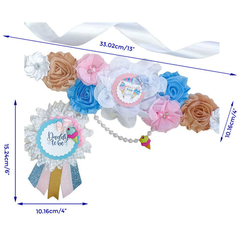 What's The Scoop Ice Cream Mommy to be Baby Shower Maternity Sash