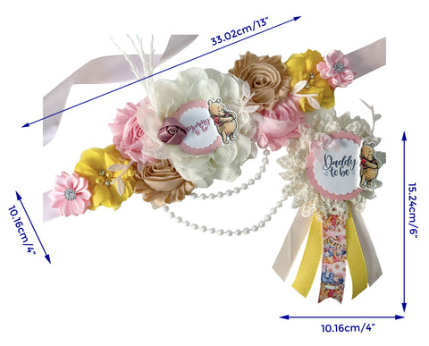 Winnie The Pooh for Baby Shower Maternity Sash
