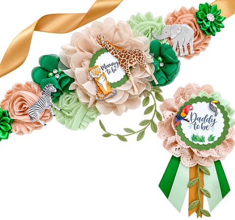 Safari Zoo Baby Shower Mommy to be Sash