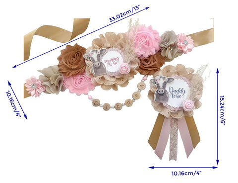 Cowgirl Pink Reveal Baby Shower Mommy to be Sash
