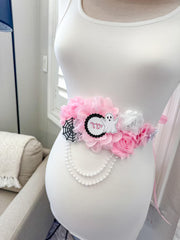 Pink a Boo is Due Ghost Baby Shower Mommy to be Sash for Halloween