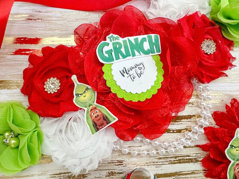 Grinch Baby Shower Mommy to be Sash