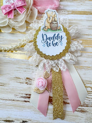 Pink Winnie The Pooh Baby Shower Mommy to be Sash