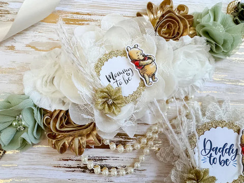 Classic Winnie The Pooh Baby Shower Mommy to be Sash