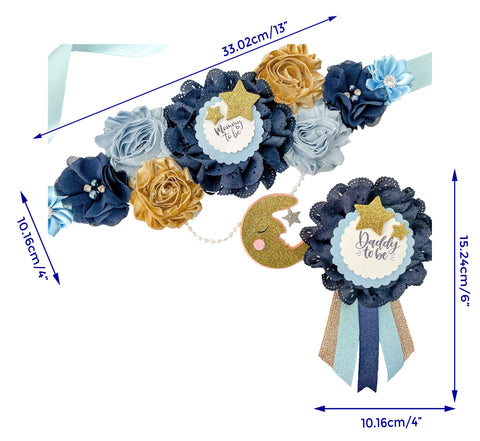 Navy Twinkle Mommy to be Baby Shower Maternity Sash