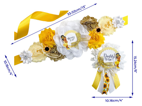 Sunflower Baby Shower Maternity Sash