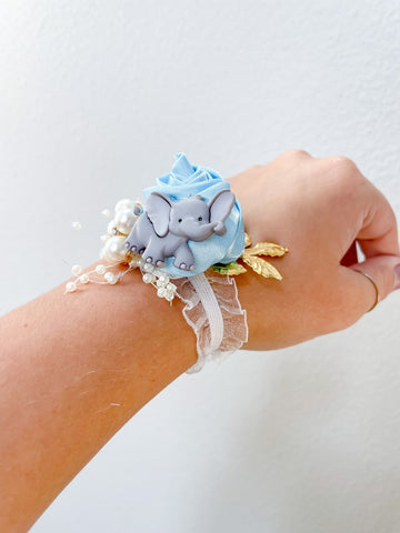 Baby Blue Elephant Baby Shower Maternity Sash