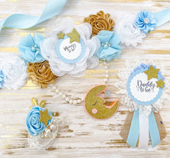 Baby Blue Twinkle Maternity Sash