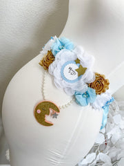 Baby Blue Twinkle Maternity Sash