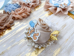 Blue Balloon Teddy Bear Maternity Sash