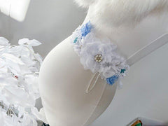 Blue Snowflake Maternity Sash