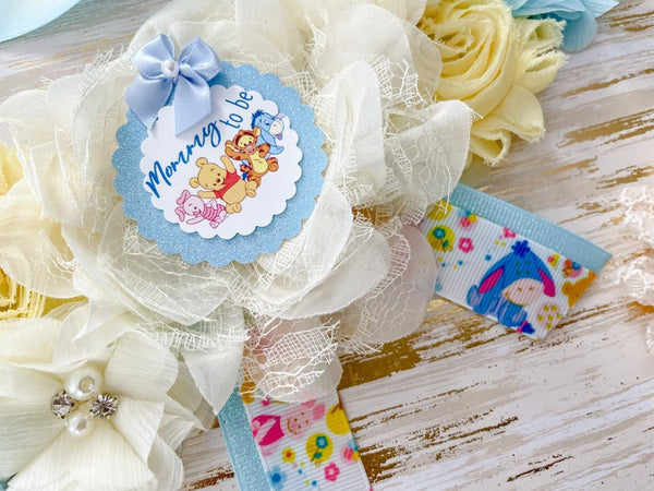 Blue Winnie the Pooh Maternity Sash – Bump Blossoms