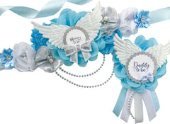 Boy Heaven Sent Maternity Sash for Baby Shower