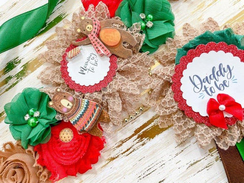 Christmas Beat Baby Shower Maternity Sash