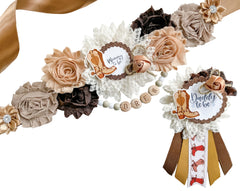 Cowboy Baby Maternity Sash for Baby Shower