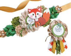 Fox Woodland Baby Shower Maternity Sash